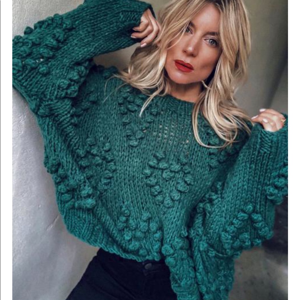 VICI Follow Your Heart Knit Sweater S/M in Green